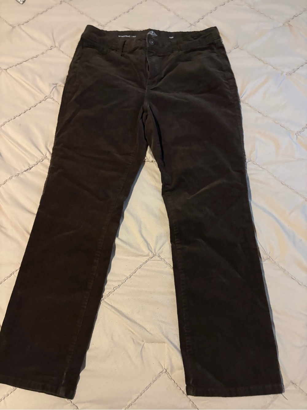 St. John's Bay Women's Corduroy Pants in Dark Brown